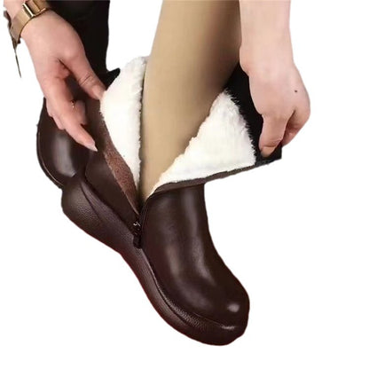 Botas de media caña retro para adelgazar, botas planas informales de estilo británico