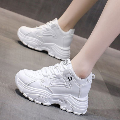 Women's Shoes Autumn Hidden Heel White Shoes Female Sneaker