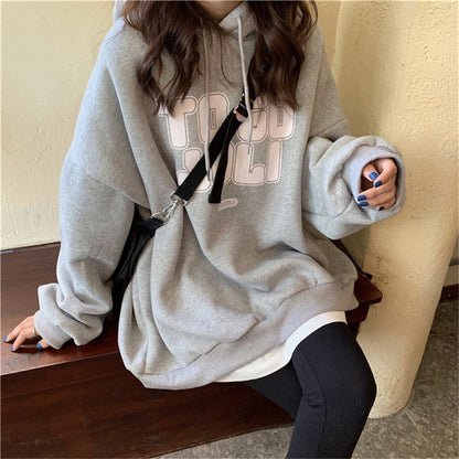 Female Fleece-lined Thickened Hooded Jacket