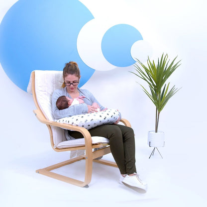 Breast Feeding Nursing Pillow  - Silver Twinkle (COVER ONLY)
