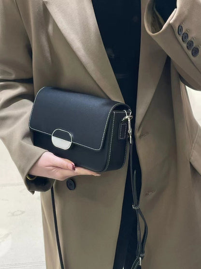 Bolso de hombro de piel de vaca para mujer
