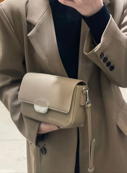 Bolso de hombro de piel de vaca para mujer