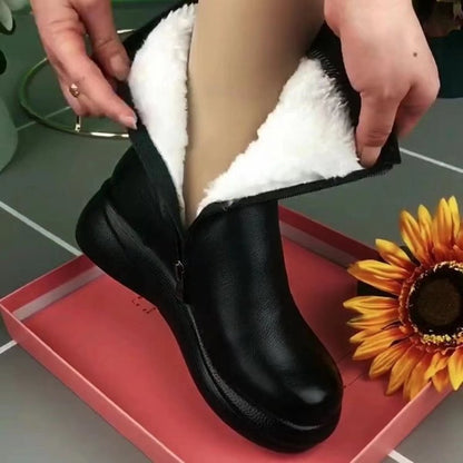 Botas de media caña retro para adelgazar, botas planas informales de estilo británico