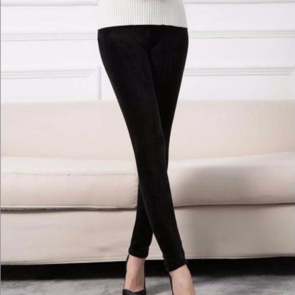 Double-faced Velvet High Stretch Leggings Women's Gold Velvet Slim High Waist