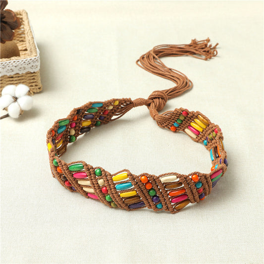Ethnic Style Knitted Belt Hanfu Belt Fashion Handmade DIY Skirt