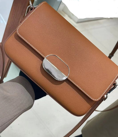 Bolso de hombro de piel de vaca para mujer