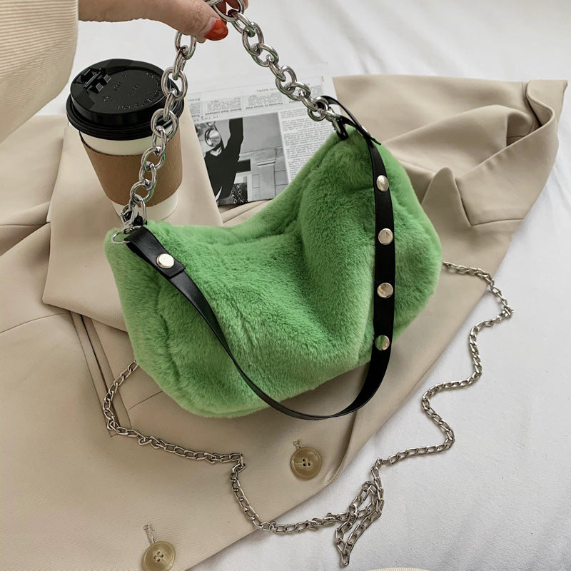 Small Women's Single Shoulder Crossbody Portable Hair Bag