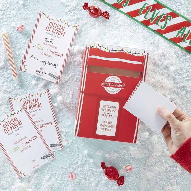 Ginger Ray Christmas Elf Report Cards and Post Box