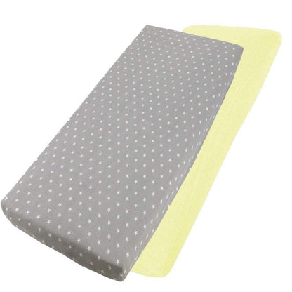 Crib Jersey Fitted Sheets 100% Cotton 40x90cm - Pack Of 2 - Fits All Models