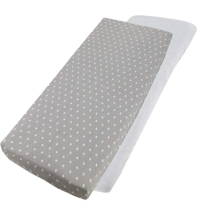 Crib Jersey Fitted Sheets 100% Cotton 40x90cm - Pack Of 2 - Fits All Models
