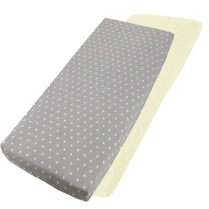 Crib Jersey Fitted Sheets 100% Cotton 40x90cm - Pack Of 2 - Fits All Models