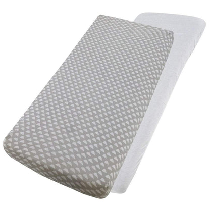 Crib Jersey Fitted Sheets 100% Cotton 40x90cm - Pack Of 2 - Fits All Models