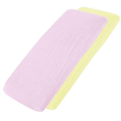 Crib Jersey Fitted Sheets 100% Cotton 40x90cm - Pack Of 2 - Fits All Models