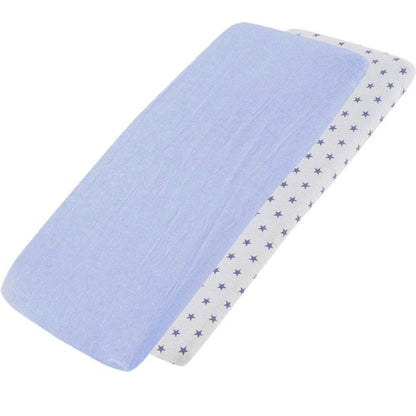 Crib Jersey Fitted Sheets 100% Cotton 40x90cm - Pack Of 4 - Fits All Models