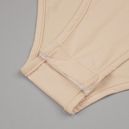 Jumpsuit mit Oberteil aus Schaumstoff und Netzstoff, lässiger Anzug