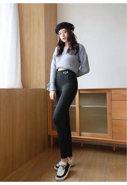 Winter Kaschmir Verdickt Outwear Lamm Fleece Leggings Weibliche