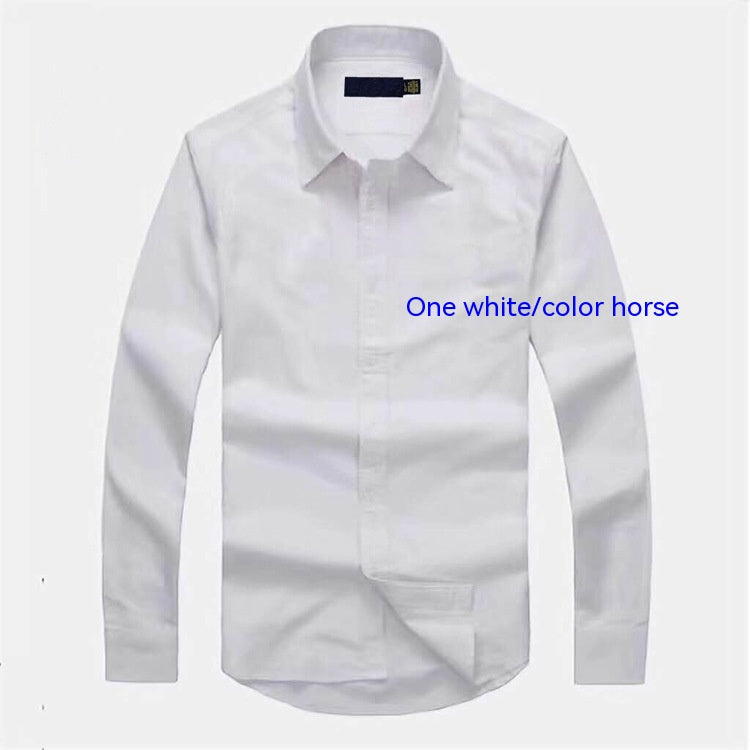 Camisa de manga larga para hombre, informal, de negocios, para primavera y otoño
