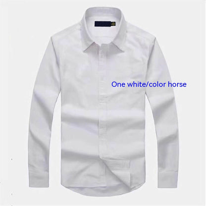 Camisa de manga larga para hombre, informal, de negocios, para primavera y otoño