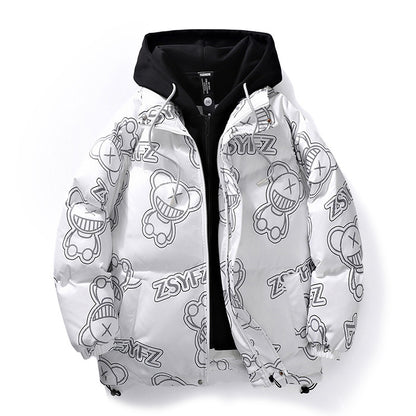 Abrigo de invierno para hombre, chaqueta de algodón con capucha