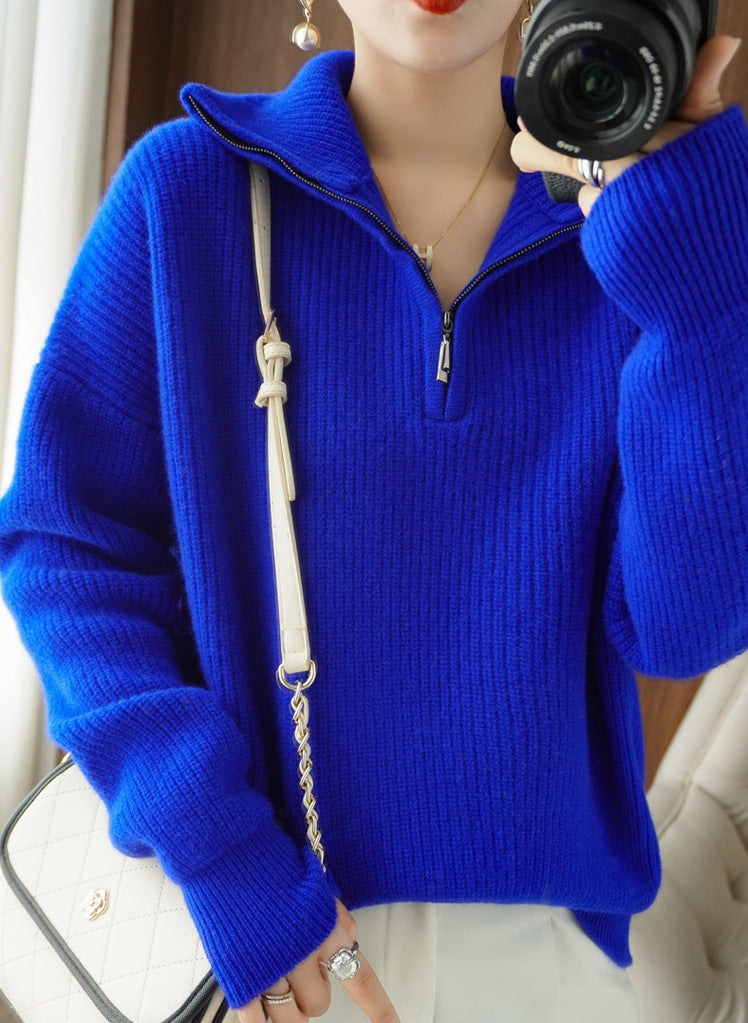 Women's Thickened Pullover Knitted Sweater Top