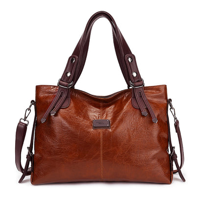 Retro Fashion Tote Casual Weiche Leder Schulter Crossbody Große Kapazität frauen Tasche