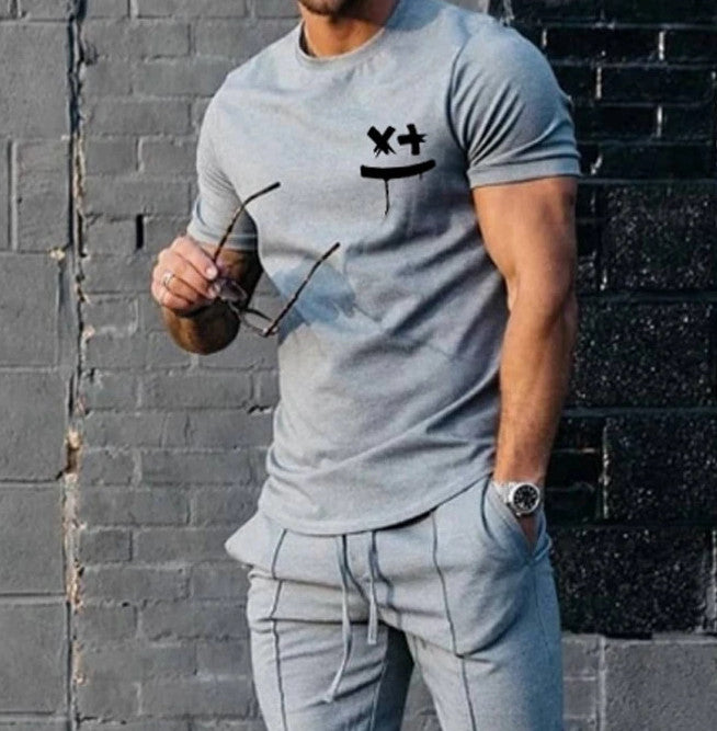 Conjunto deportivo de camiseta de manga corta para hombre