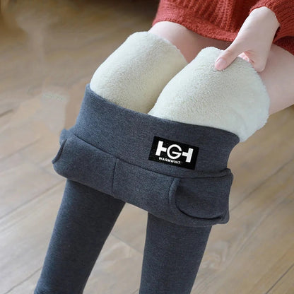 Winter Kaschmir Verdickt Outwear Lamm Fleece Leggings Weibliche