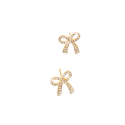 S925 Exquisite Damen einfache Volldiamant Kreuz Ohrstecker