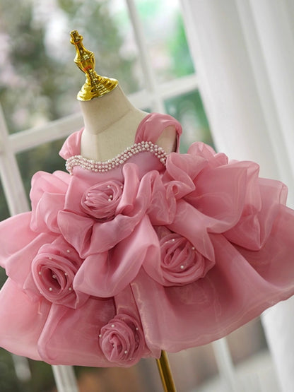 Vestido de noche para niños de año completo con minifalda