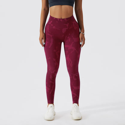 Camouflage Peach Hip Raise Fitness Hosen frauen Schnell trocknend