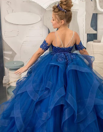 Vestido infantil con cola de sirena