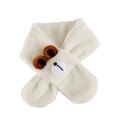 Baby Jungen und Mädchen Winter Thermal Cute Bear Kinder Plüsch Schal