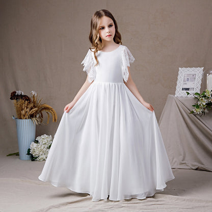 Disfraz de princesa de gasa para niña, estilo occidental, vestido de noche para actuación en el escenario, verano
