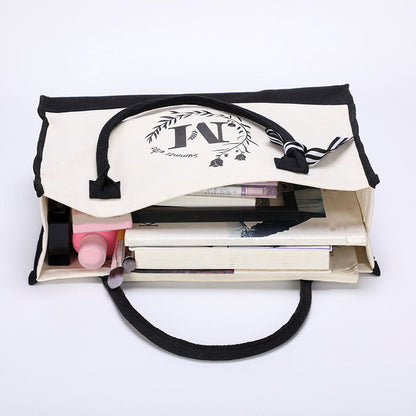 Canvas Bag Personalized First Printed Letter A