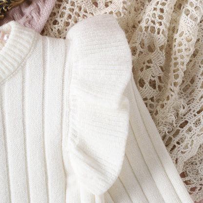Autumn And Winter Baby Girl Knitted Sweater Fashion Jumpsuit Romper