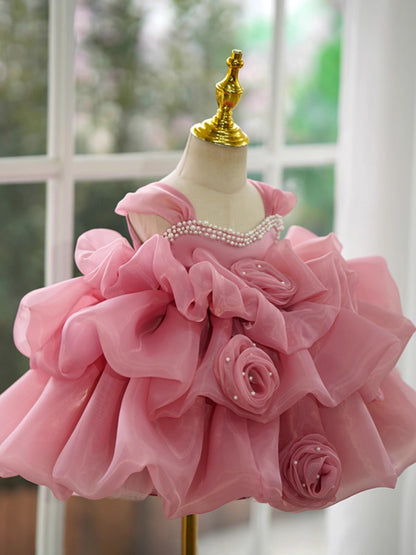 Vestido de noche para niños de año completo con minifalda