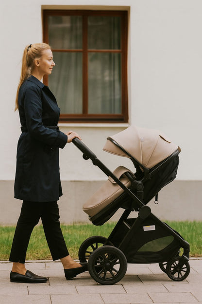 For Your Little One Cruise 3 In 1 Travel System With i-Size Car Seat - Dune Beige (Free Cupholder And Seat Liner Included!)