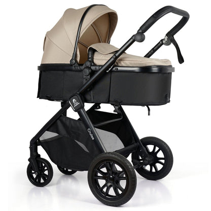 For Your Little One Cruise 3 In 1 Travel System With i-Size Car Seat - Dune Beige (Free Cupholder And Seat Liner Included!)