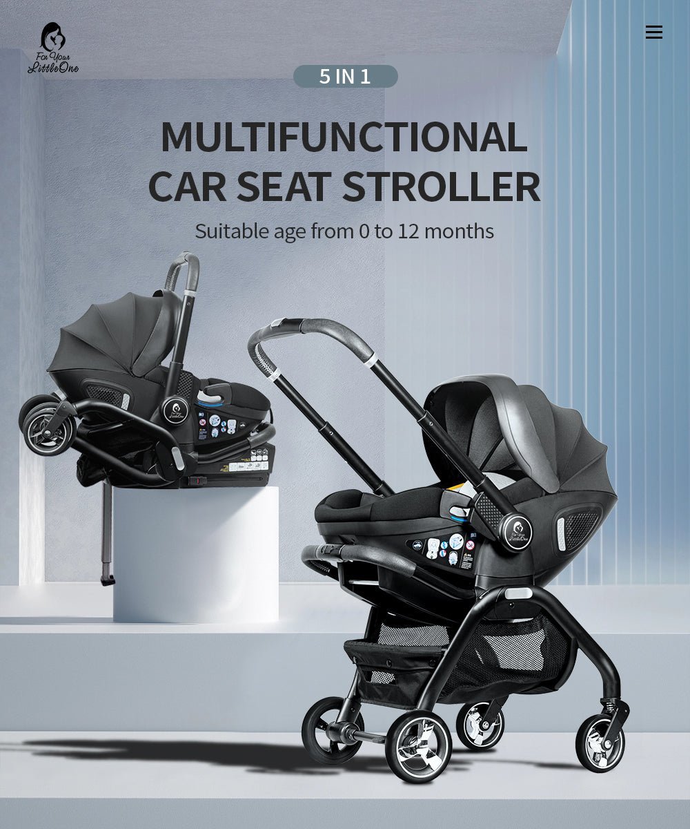For Your Little One Qubi Infant Car Seat & Stroller - Eclipse Black