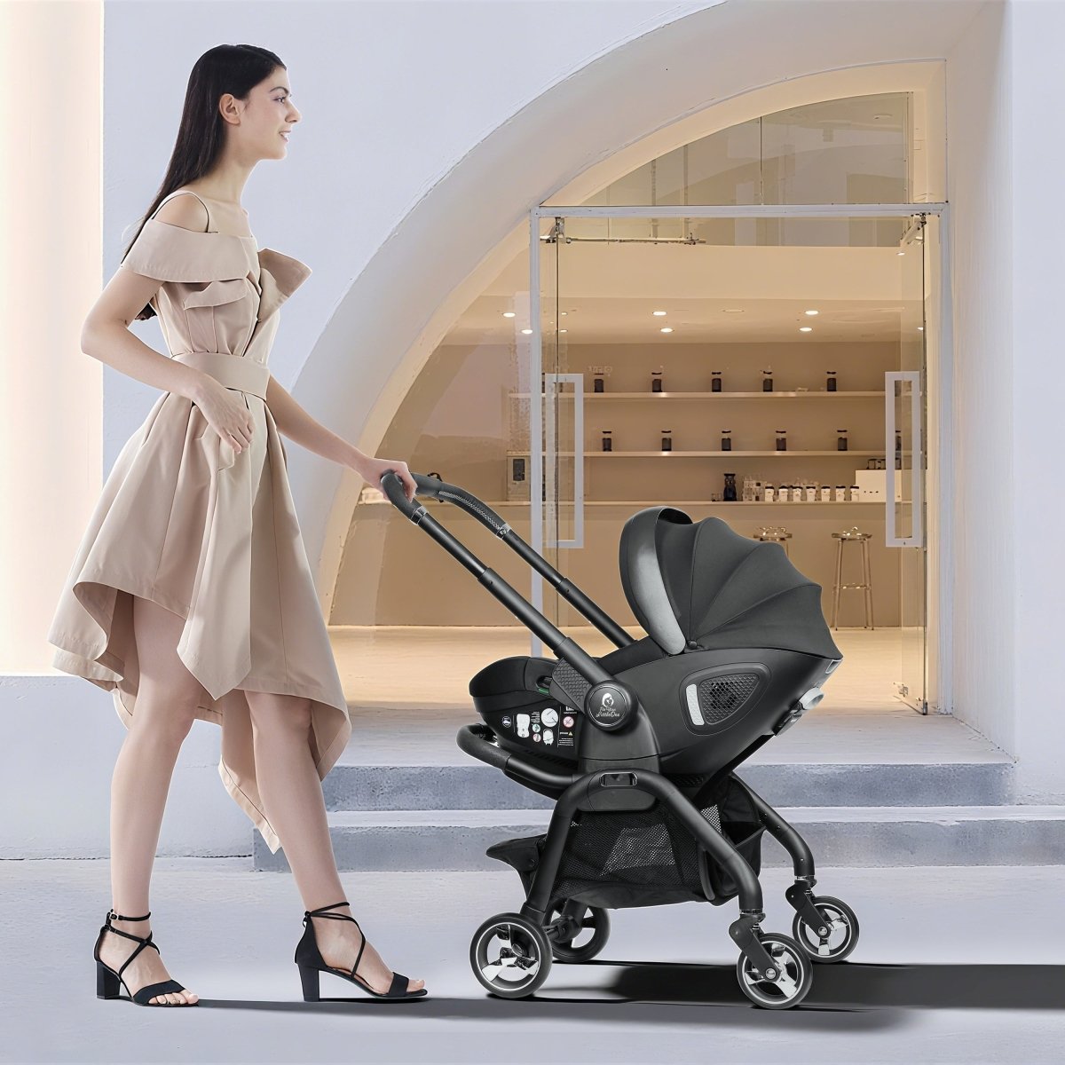 For Your Little One Qubi Infant Car Seat & Stroller - Eclipse Black