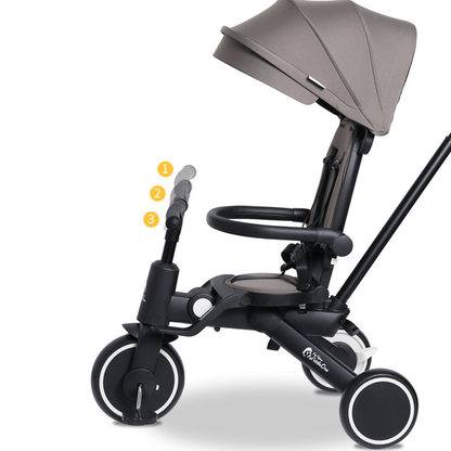 Foryourlittleone Xplor 6 in 1 Foldable Trike - Pastel Pink (10m-5y)