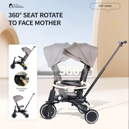 Foryourlittleone Xplor Plus 6 in 1 Foldable Trike - Pastel Pink (10m-5y)