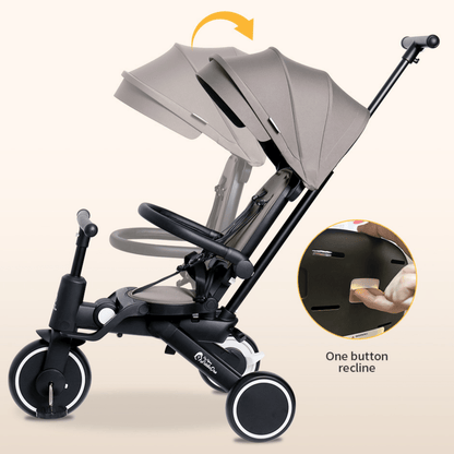 Foryourlittleone Xplor Plus 6 in 1 Foldable Trike - Pastel Pink (10m-5y)