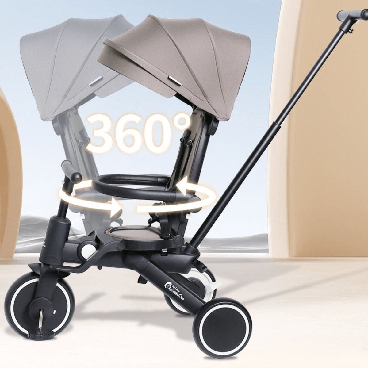 Foryourlittleone Xplor Plus 6 in 1 Foldable Trike - Pastel Pink (10m-5y)