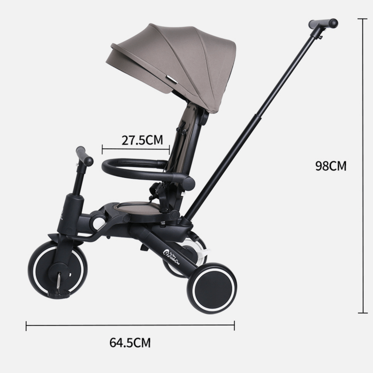 Foryourlittleone Xplor Ultimate 6 in 1 Foldable Trike - Grey Olive (10m-5y)