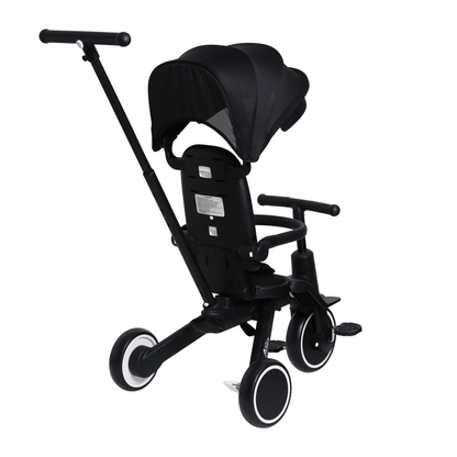 Foryourlittleone Xplor Ultimate 6 in 1 Foldable Trike - Jet Black (10m-5y)
