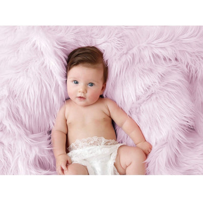 Luxury Faux Fur Baby Blanket - Pink-Clearance