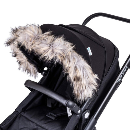 Pram Fur Hood Trim Attachment for Pushchair