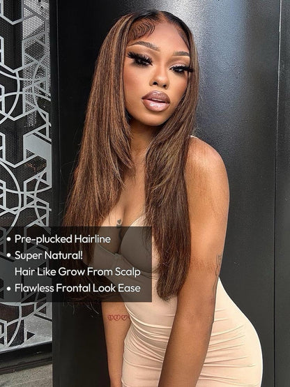 Vietnamese Human Hair Glueless Ready To Wear Layered Cut 250% Density  Highlight Wig