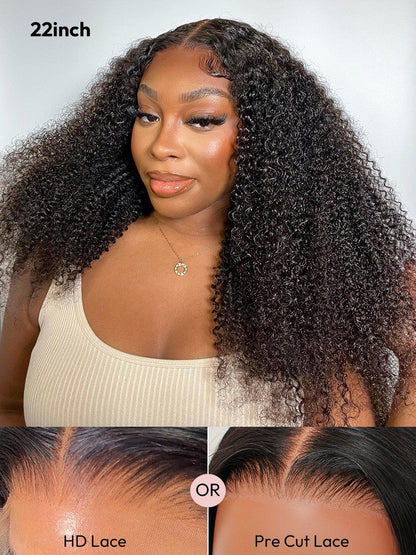 Vietnamese Human Hair Glueless Ready To  Wear Curly Luxurious 250% Full Density Long Wig